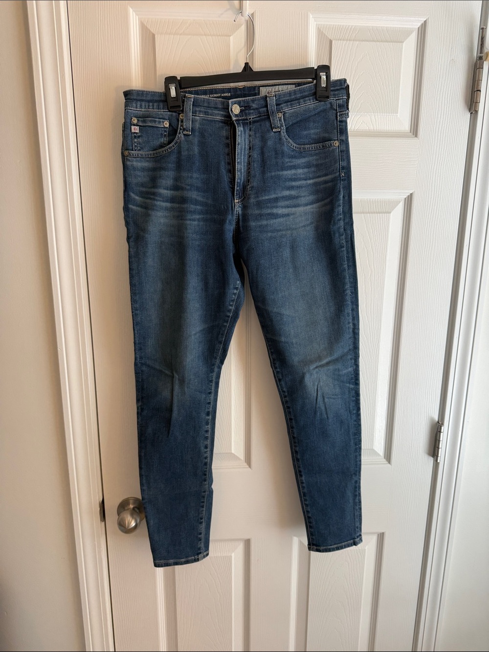 Ag Adriano Goldschmied Women's Slim Straight Jeans - Dark Blue Wash